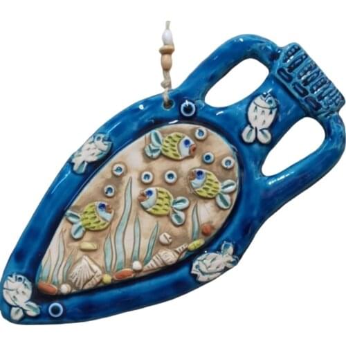 Handmade Ceramic Jug Patterned Wall Ornament