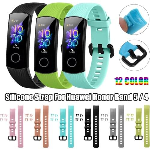 Silicone Watch Band For Huawei Honor Band 5 Strap Replacement Bracelet Wristband Sport Colorful Band bracelet For honor band 5 4