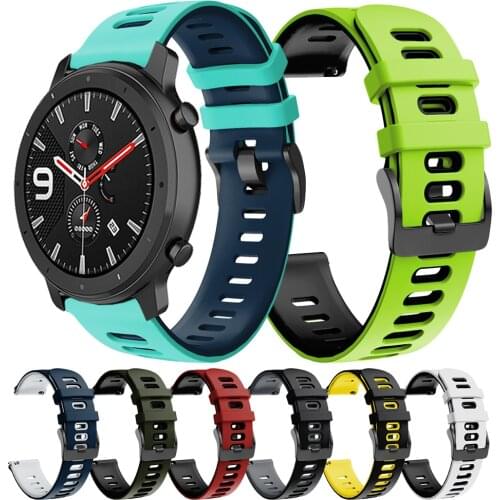 GTS Bip Correa Silicone Band for Huami Amazfit GTR 47mm 42mm Strap Amazfit Pace / Stratos 3 2 Watchband Bracelet ремешок 20 22mm