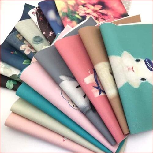 SMTA Accessories About 37*40cm Synthetic Leather Faux Artificial Leather,DIY Sewing Fabric For Bags knot-bow PU Leather