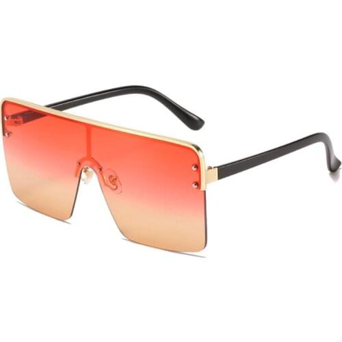 New Gradient Big Frame Sunglasses Women Square Sun Glasses Shades Men Eyeglasses Oculos De Sol Female Oversized Eyewear Shades