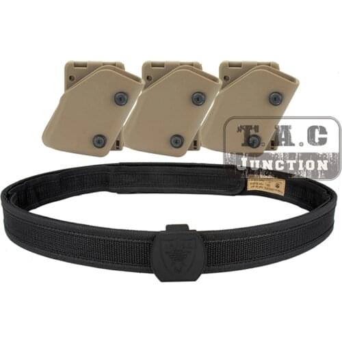 IPSC 3x Pistol Magazine Pouch + Inner & Outer Belt USPSA IDPA Competition High Speed Shooting Belt Fast Draw Mag Carrier Holster