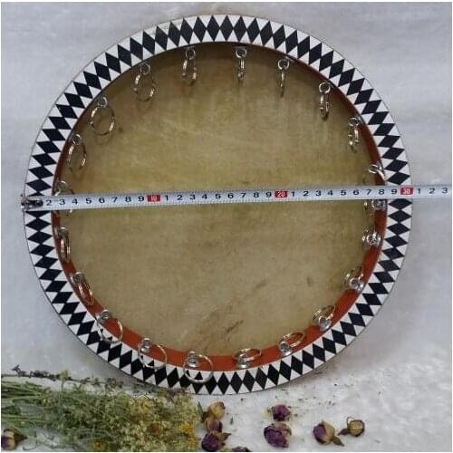Cowhide tambourine Uygur Tajik dance drum 30cm Xinjiang Kazakh