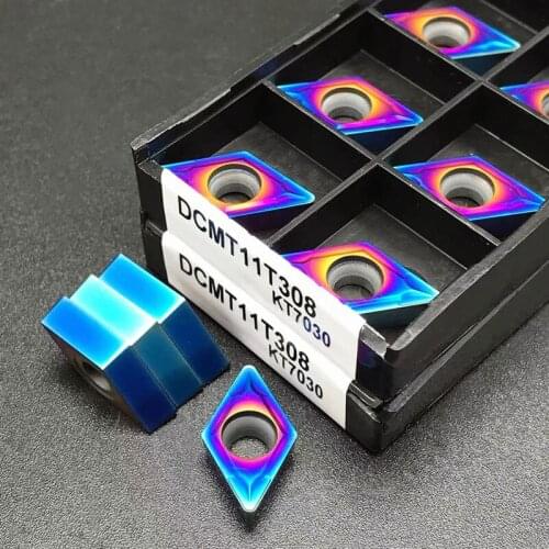 High quality DCMT070204 DCMT11T304 DCMT11T308 nano blue blade lathe turning tool for CNC carbide turning tool grooving blade