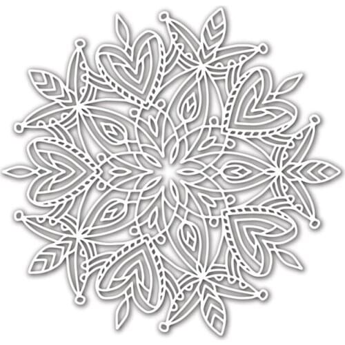 Heart Mandala Stencil for DIY Scrapbooking Album Photo DIY Paper Card Craft Fun Plastic Templates Decor New 6x6in Hand painting