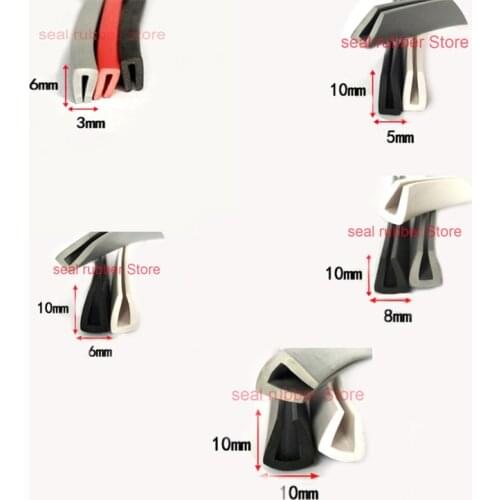 3 Meters U Channel Black White Grey Red Rubber Edge Trim Rubber Sealing Strip Weatherstrip Car Door Protector Edge Guard