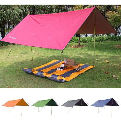 New 3mx3m Awning Waterproof Tarp Tent Outdoor Camping Sun Shelter Canopy Sunshade Sun Shade Beach Garden Picnic Tourist Tarp