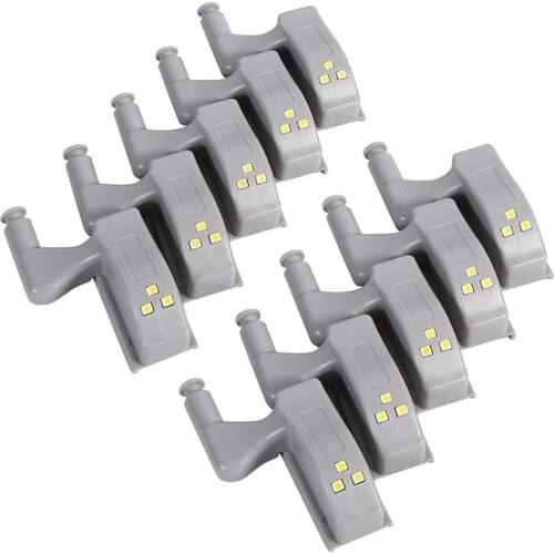 10/20pcs 0.25W Universal Under Cabinet LED Light Cupboard Closet Wardrobe Inner Hinge LED Sensor Light Kitchen Night Lamps