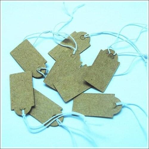 1000pcs brown paper craft paper price tags paper labels size26x13mm garment labels jewelry packages findings