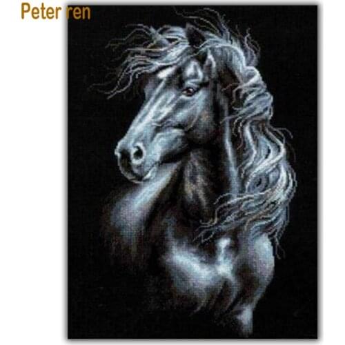 Diy diamond painting 5d square\Round full diamond embroidery living room bedroom stick drill cross stitch wind in the mane horse