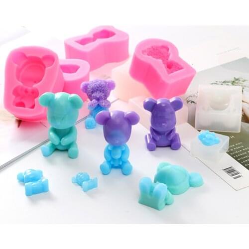 Aouke 3D bear silicone cake mold cake fondant decoration tool chocolate mold baking silicone mold