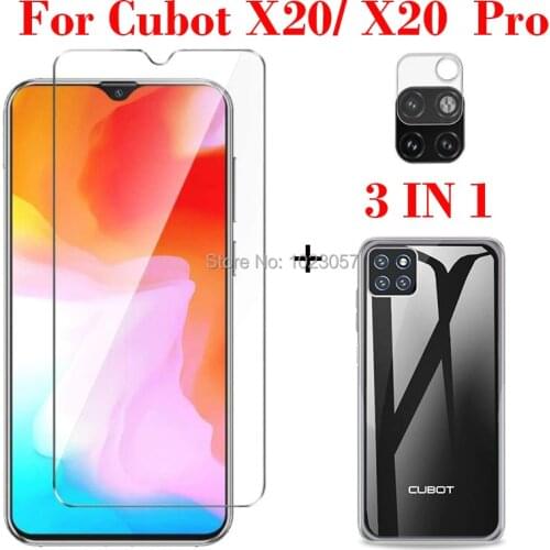 3-in-1 Case + Camera Tempered Glass On For Cubot X20 Pro ScreenProtector Glass For Cubot X20 3D Glass