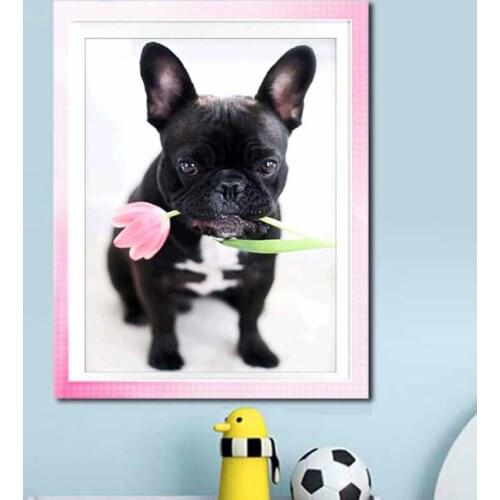 DIY 5D Diamond Painting Cross Stitch puppy Diamond Embroidery Canvas Painting Diamond Mosaic Rhinestones