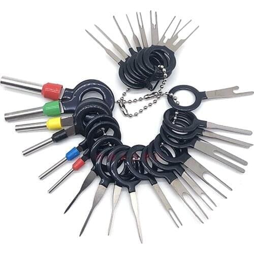 26Pcs/Set Terminal Removal Tools Car Electrical Cable Wiring Crimp Connector Pin Extractor Kit Car Repair Hand Tool Set Plug key