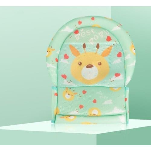 Baby Bathing Net Pocket Adjustable Neonatal Bathing Bath Net Child Care Spine Bathing Rack Baby Shower Safety Net Cartoon Print