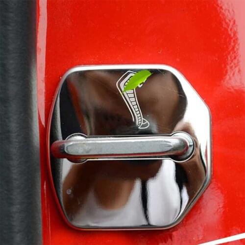 Stainless steel door lock cover decorative protective shell For 2015 2016 2017 2018 2019 2020 Ford Mustang Interior accessories