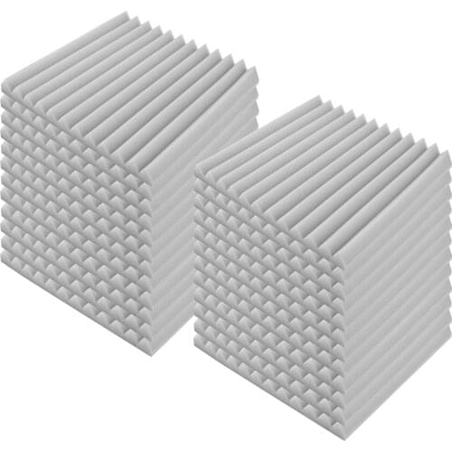 Muslady 24pcs/pack Studio Acoustic Foams Sound Insulation Foam Sound Absorbing Panels Soundproof Sponge Acoustic Foam