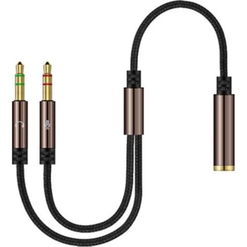 Nylon 2 in-1 Out,Support One Audio Source Only, Audio Splitter Cable Compatible Compatible Car Home For Headphones 23 SepZ9