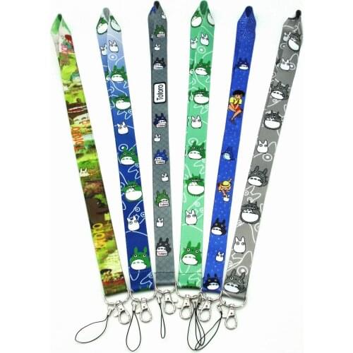 New Arrival 1 Piece High Quality Cartoon Totoro Series Mobile Phone Strap Key Chain Neck Strap ID Card Badge Holder Lanyard