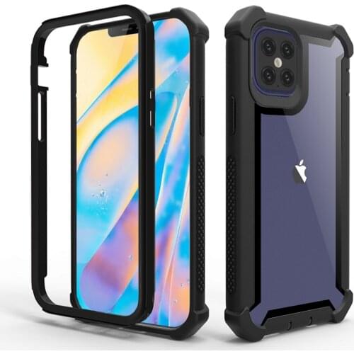 Transparent Back Case for iPhone 12 Pro Max Shockproof Cover Soft TPU Protection Non-slip Simple Phone For iPhone Case 12 Mini