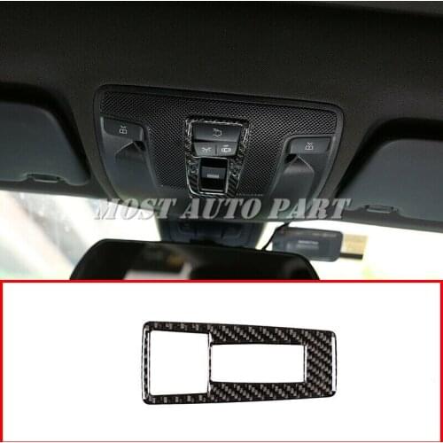 Carbon Fiber Interior Front Reading Lamp Frame Trim For Mercedes Benz CLA GLA A Class C117 X156 W176 2013-2018 1pcs Car Trim
