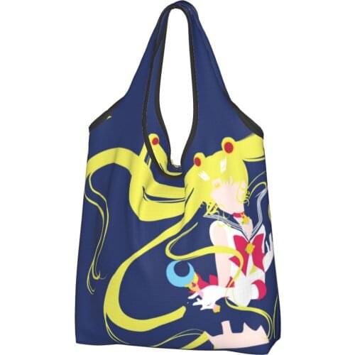 Pink Sailor Princess (4) Canvas Bag Women Shoulder Bag Anime Ins Shoppers Bag