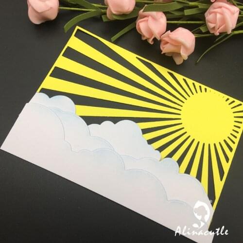 Die Cut Metal Cutting Cloud Border Edge Sunshine Scrapbooking Album Papercraft Handmade Card Stencil Cutter Punch Die Alinacutle