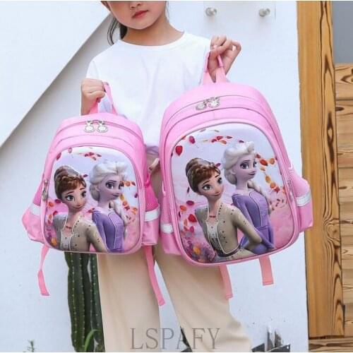 Disney Frozen Girls Cartoon Elsa Anna Bag For School Children Orthopedics Backpack Boy Girl Kindergarten Book Bag