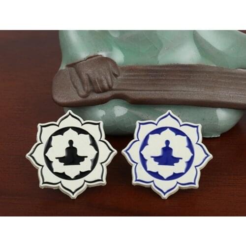 Tibetan Buddhist Mandala Brooches Yoga OHM OM AUM Buddha Enamel Pin Badge for Bag Clothes Flower of Life Jewelry Spiritual Gift