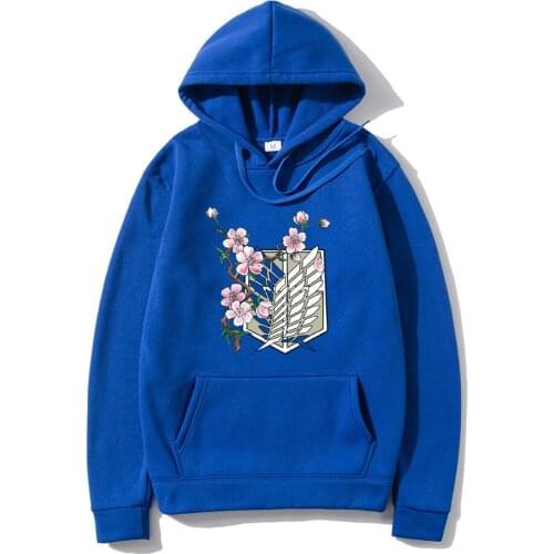 Anime Attack on Titan Printed Long Sleeved Hoodie Men Women Tops Harajuku Clothes Winter fleece Hip Hop Hoody Sweat Clothing