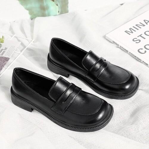 Solid Patent Leather Shoes Woman New Oxford Shoes for Women Slip on Platform Shoes Women Round Toe Casual Shoes Plus Size