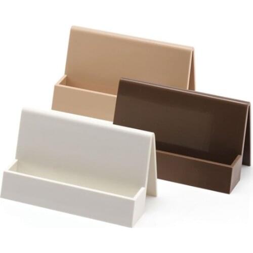 High-End Plastic Office Business Name Card Holder Storage Display Stand Rack Desktop Table Organizer Multicolor