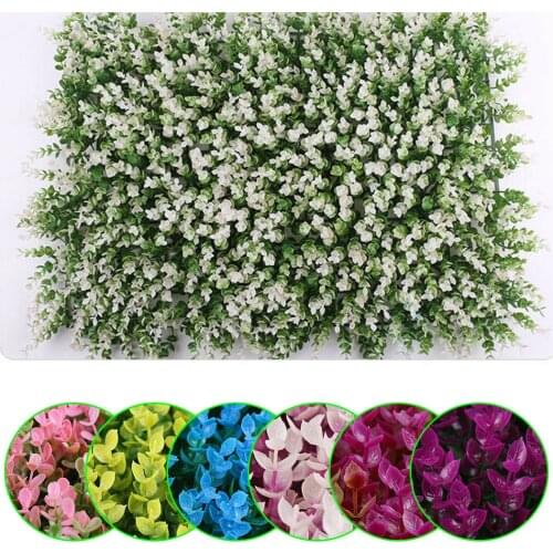 1pcs Artificial Mat Grass Lawns PVC Plastic 40*60 Cm Wall Hedge Fence Foliage Panel Home Wedding Decor