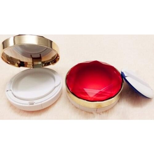 10pcs/lot Ruby Flip Cover Empty Air Cushion Box Cosmetic Foundation BB CC Cream Case Refillable Container Compact & powder puff