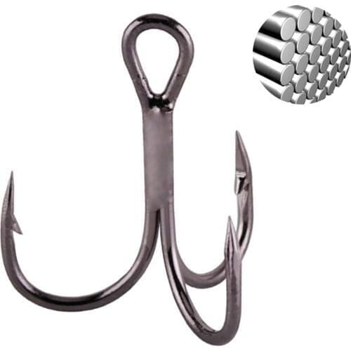 10PCS Fishing Hook Treble Fishing Tackle Accessories Treble Fishing Overturned Hook High Steel Carbon Fishing Tool Hook Set