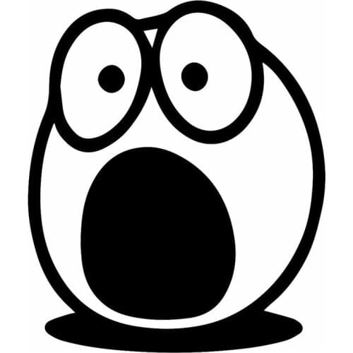 12.9*15.2CM Funny Funky Face Car Sticker Cartoon Motorcycle Vinyl Decals Black/Silver C7-1753