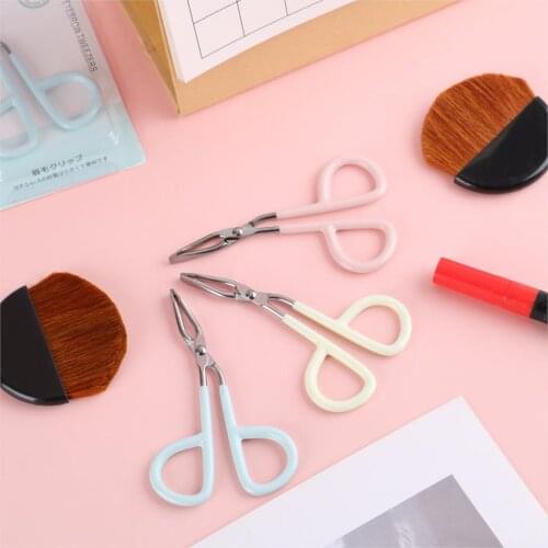 12 Packs Scissors Shaped Eyebrow Tweezers Clamp Clipper Beauty Tool Eyebrow Removal Tool Make Up New Fashion