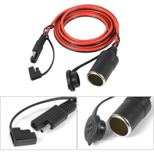 12V 20A SAE Cigarette Lighter Socket Car Charger Female Connector Plug Waterproof 2 Pin Quick Release Disconnect Adapter