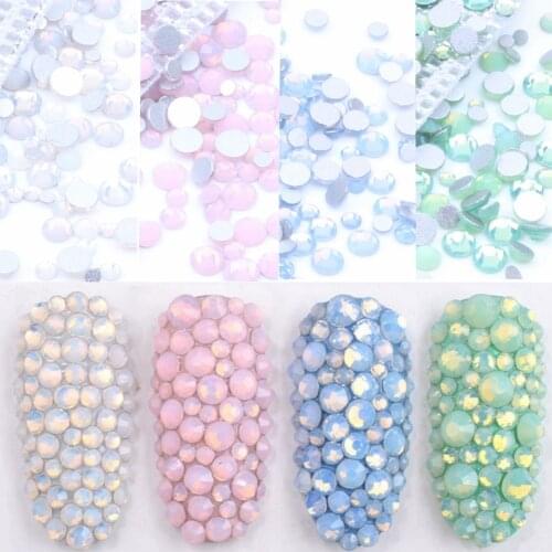 40 colors Mix Sizes Crystal Clear AB Non Hotfix Flatback Rhinestones Nail Art Rhinestones For 3D Nail Art Decoration glitter