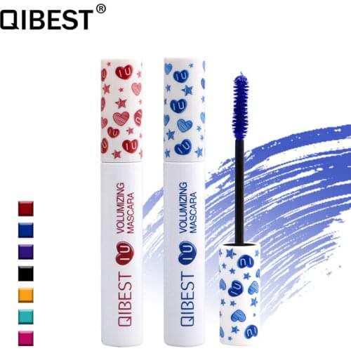 Color Mascara Waterproof Fast Dry Eyelashes Curling Lengthening Makeup Eye Lashes Blue Green Red Purple Black Ink Mascara SMJ