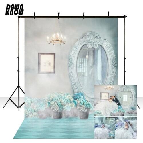 DAWNKNOW Dreamlike Mirror Photography Background For Lover Indoor Backdrop For Wedding Photocall Photo Studio Props CM5816