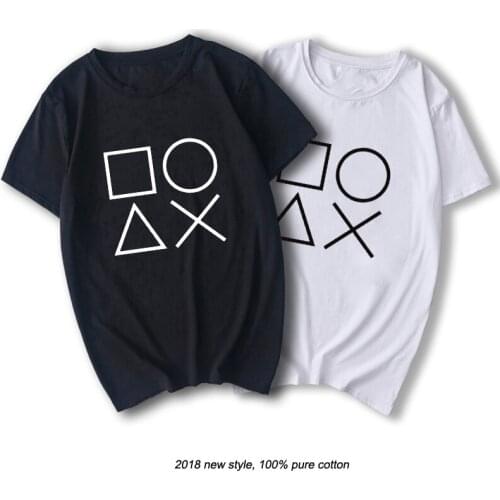 Playstation Controller Sign PS2 PS3 Cool Game Creative Mens Men T Shirt Tshirt 2018New Casual T-shirt Tee Camisetas Hombre