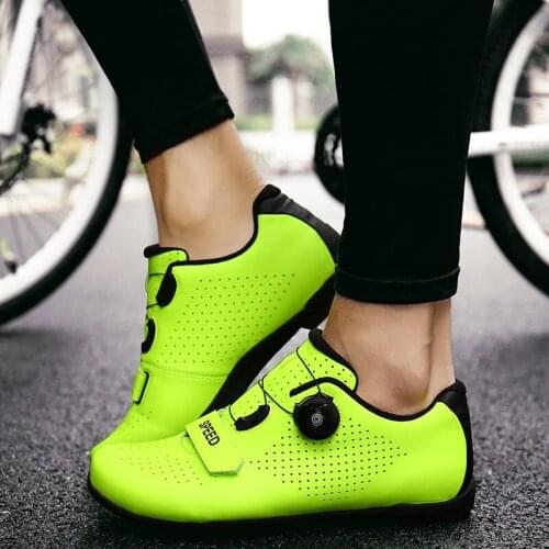 New road bike shoes lightweight men and women professional bicycle sports shoes breathable road cycling shoes size 36 -46