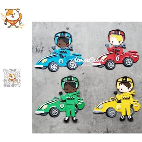 Racing car Racer Metal Cutting Dies Mold Knife Scrapbooking Stencil DIY Embossing Craft Die Cuts Card Making New Dies For 2020