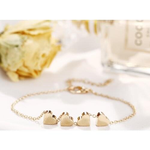 MAA-OE Vintage Simple 4 Geometric Hearts Fashion Bracelets For Women NEW 2020 Boho Bracelet Set Jewelry Party Gift Wholesale