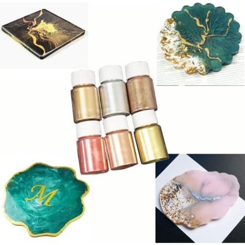 10g Metal Mirror Marble Metallic Resin Pigment Kit Pearl Powder Epoxy Resin Colorant Glitter Resin Dye Jewelry Making