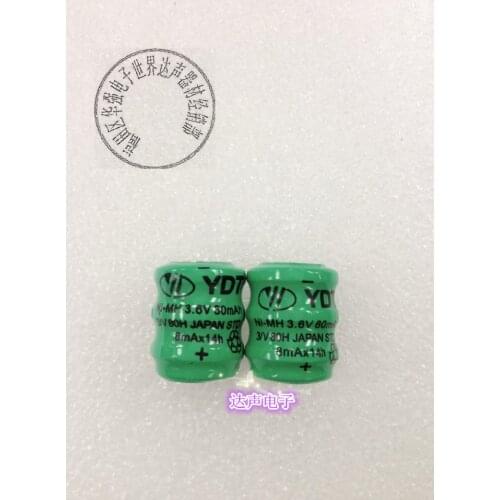 Nickel metal hydride battery Ni-MH 3.6V 80mAh button button new environmental protection Rechargeable Li-ion Cell