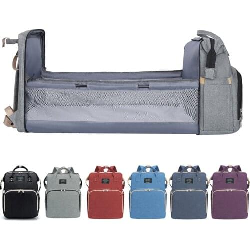 Hot Baby Diaper Bag Bed Backpack For Mom Maternity Bag Stroller Nappy Bag Travel Large Capacity Nursing Bag for Baby Care