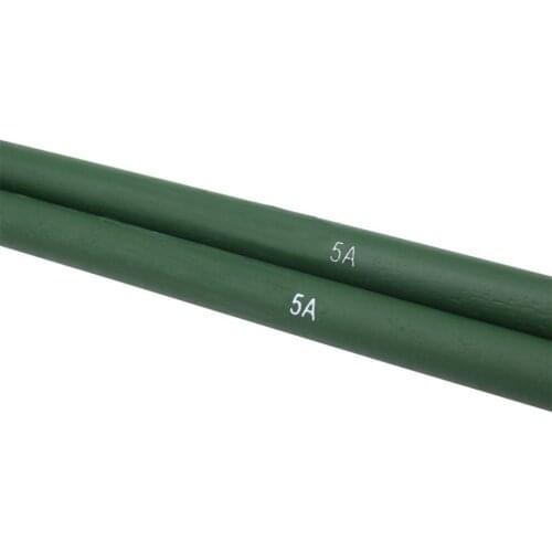 Portable 2x Maple Drum Sticks Rods For Drummer Replacement Accessory Green
