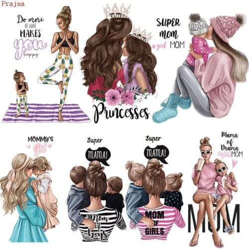 Prajna Fashion VOGUE Girls Patches T-shirt jacket Hot Mom Women Iron on Patch Heat Transfer Stickers for Clothes Applique Badges